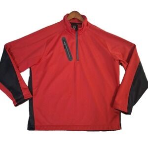 Zero Restriction Quarter Zip Golf Performance Pullover Men's XL * Red‎ Black